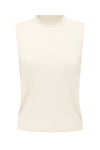SWAYING/KNIT Silk Cashmere Back Hollow Vest SW24SS1T12 White PS75